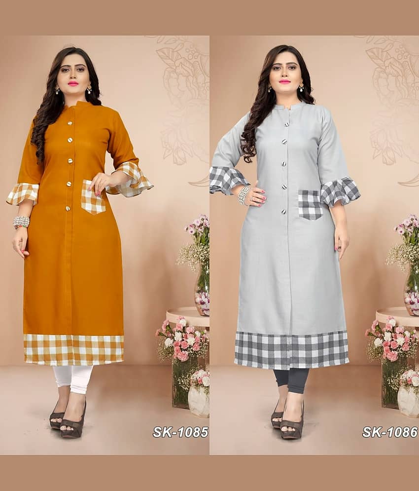 Lerkiza - Multicolor Cotton Women's Straight Kurti