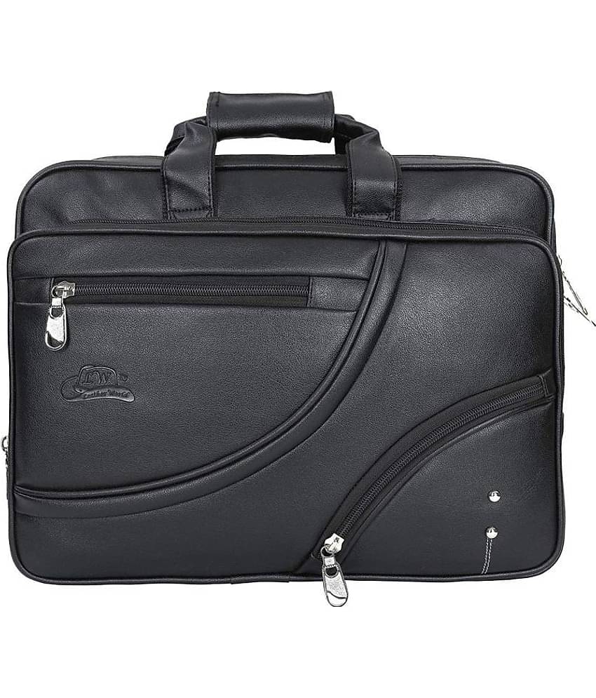 Leather World up to 17 inch latop Black P.U. Office Bag