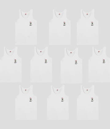 Ariel Pack of 10 Boys Cotton ( White )