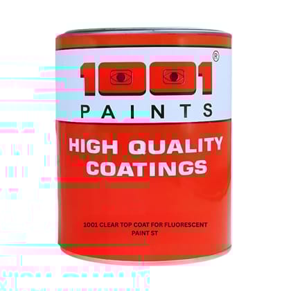 1001 Clear Top Coat for Fluorescent Paint ST 1L | Transparent Protective Finish for Neon and Fluorescent Paint Surfaces