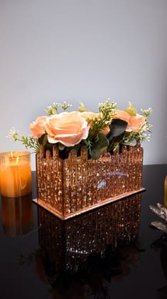 Full Rose Gold Sequins: Vase