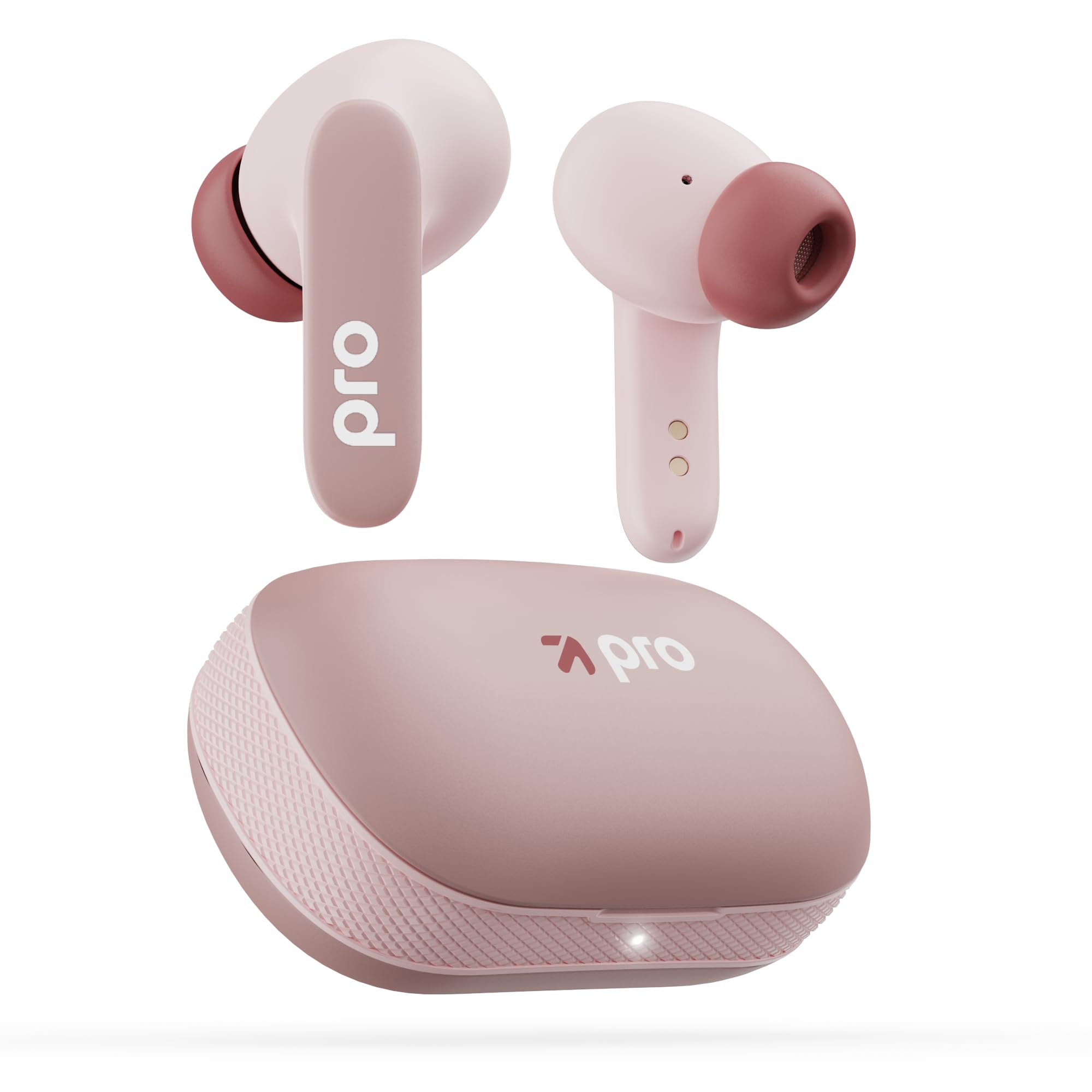 GOBOULT Z20 Pro Made in India Ear Buds Wireless with 60H Playtime, 4 Mics Calling, 45ms Latency Gaming, 13mm Bass Driver Earbuds Buds TWS Bluetooth Wireless Earphones (Candy Cane)