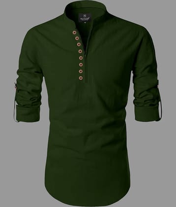 Nofilter Yellow Cotton Blend Men's Regular Kurta ( Pack of 1 )
