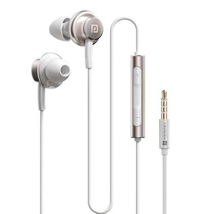 Portronics Conch Sigma A in Ear 3.5mm Aux Wired Earphones with in Line HD Mic & Magnetic Earbuds, Powerful Audio, 14.2mm Driver, Anti Tangle Wire, in line Controls, Wide Compatibility