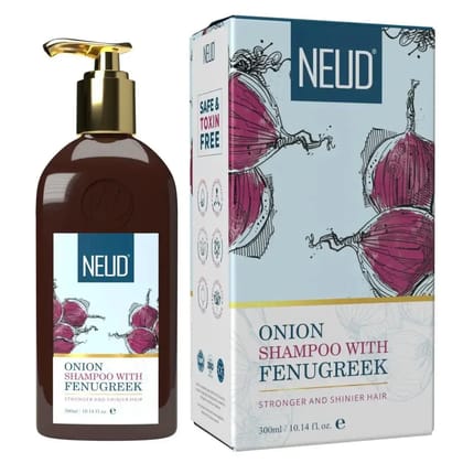 NEUD Onion Hair Shampoo with Fenugreek for Men and Women - 300 ml