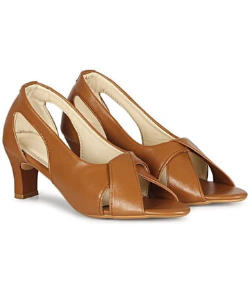 Saheb Brown Women's Slip On Heels