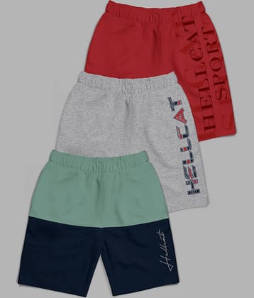 HELLCAT Pack of 3 Girls Cotton Blend Hot Pants ( Multicolor )