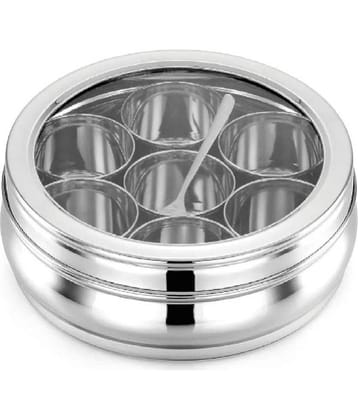 ATROCK Masala Box Steel Silver Spice Container ( Set of 1 )