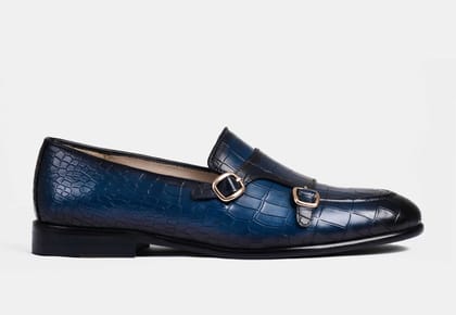 Valeria Croc Blue (SALE)-UK 7