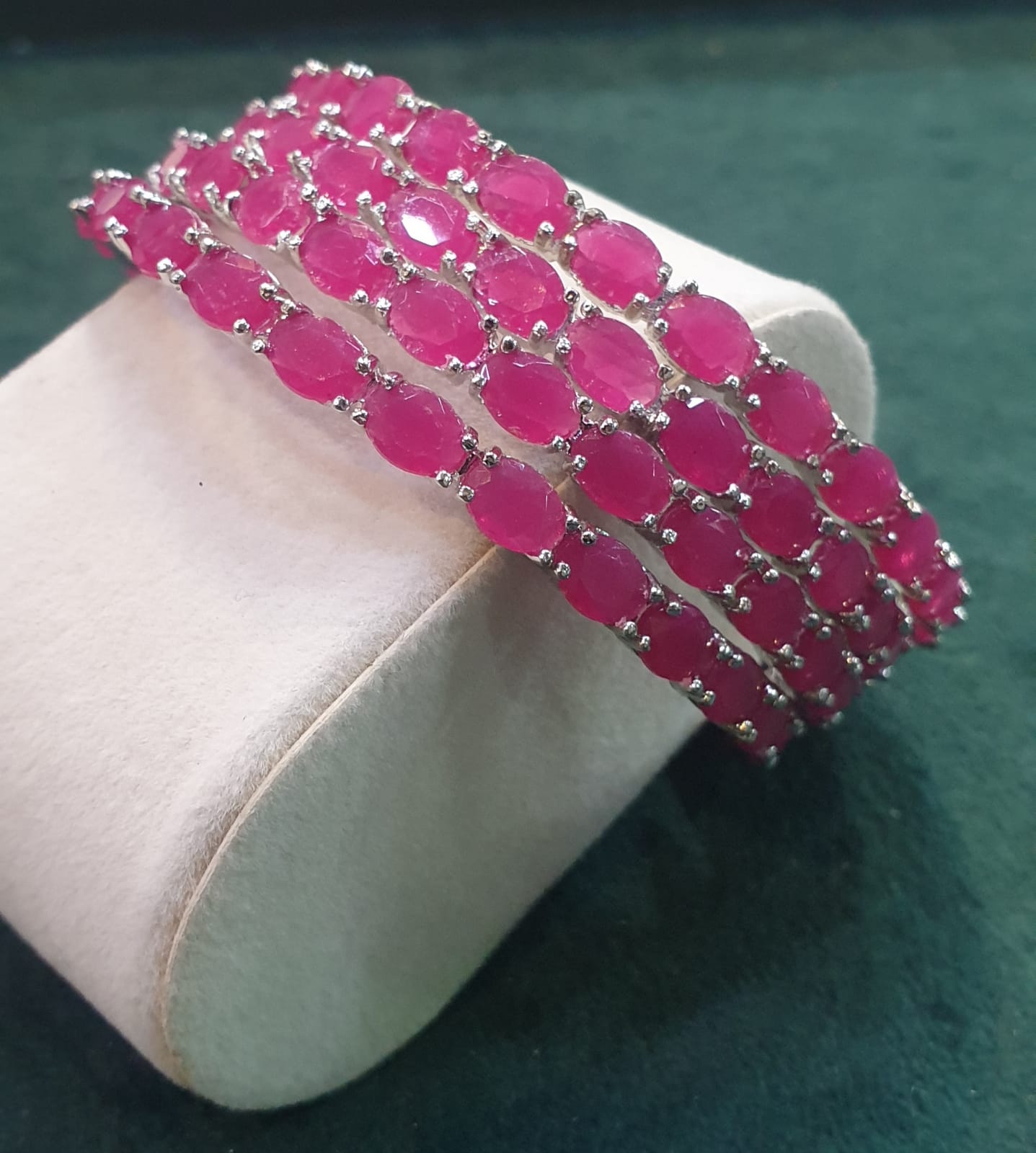 Stone bangles handmade 4 bangles in each set