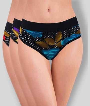 RC. ROYAL CLASS Pack of 3 Cotton Printed Women's Hipsters ( Multi Color )
