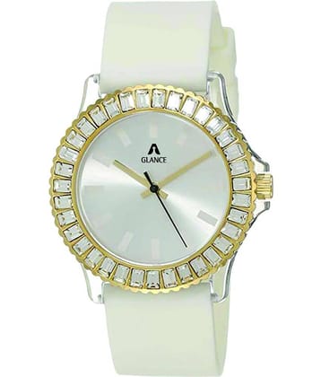 Aglance - White Silicon Analog Womens Watch