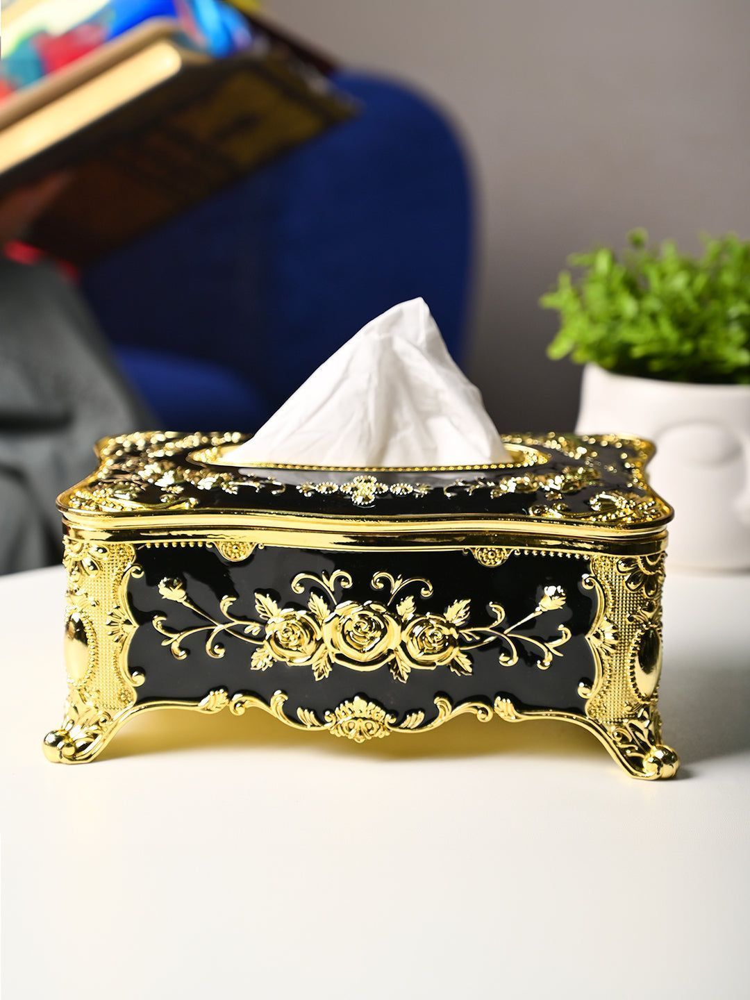 Black Chic Tissue Box - Rectangle Shape