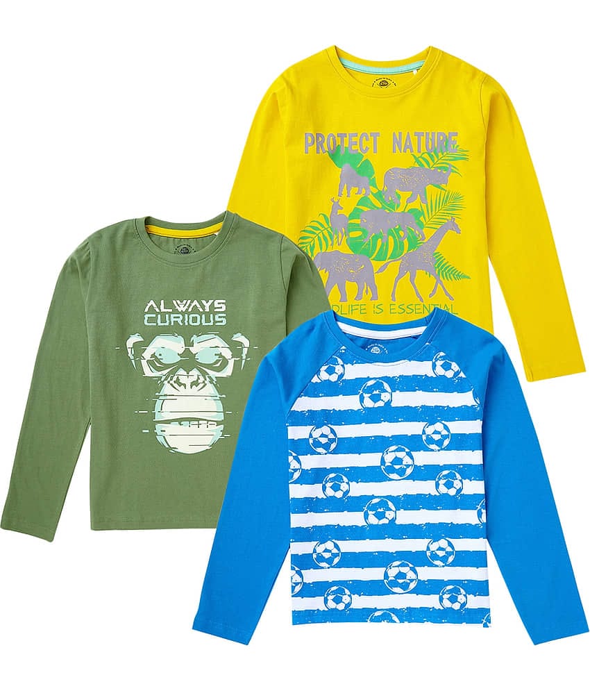 Cub Mcpaws Pack of 1 Boys Cotton T-Shirt ( Multi Color )