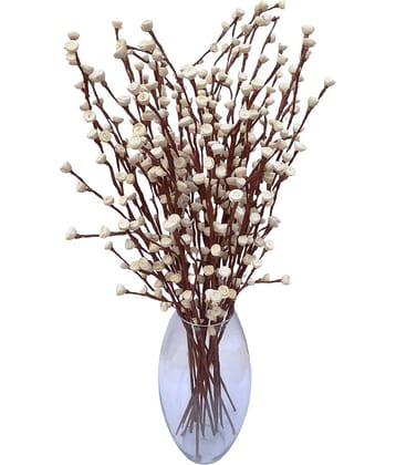 Fab n Style Rose White Artificial Flowers Bunch - Pack of 1