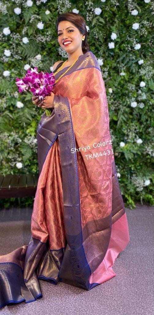Kanchipuram Silk Saree with Zari Weaving Work
