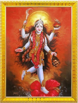 NOKKES Kali Devi Maa Mata Photo Frames Religious Photo frame 5X7 Inch Photo Frame_WE3
