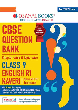 OSWAAL CBSE ENGLISH QUESTION BANK KAVERI CHAPTERWISE TOPICWISE CLASS 9 FOR 27 EXAMS-OSEN9