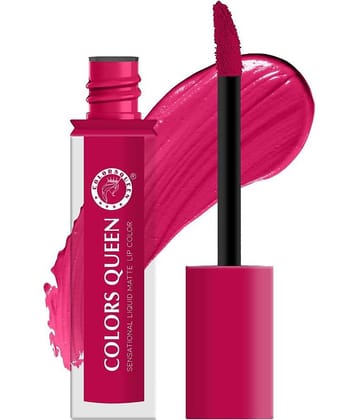 Colors Queen Sensational Liquid Matte Lipstick 7g, Hot Pink (Shade -15)