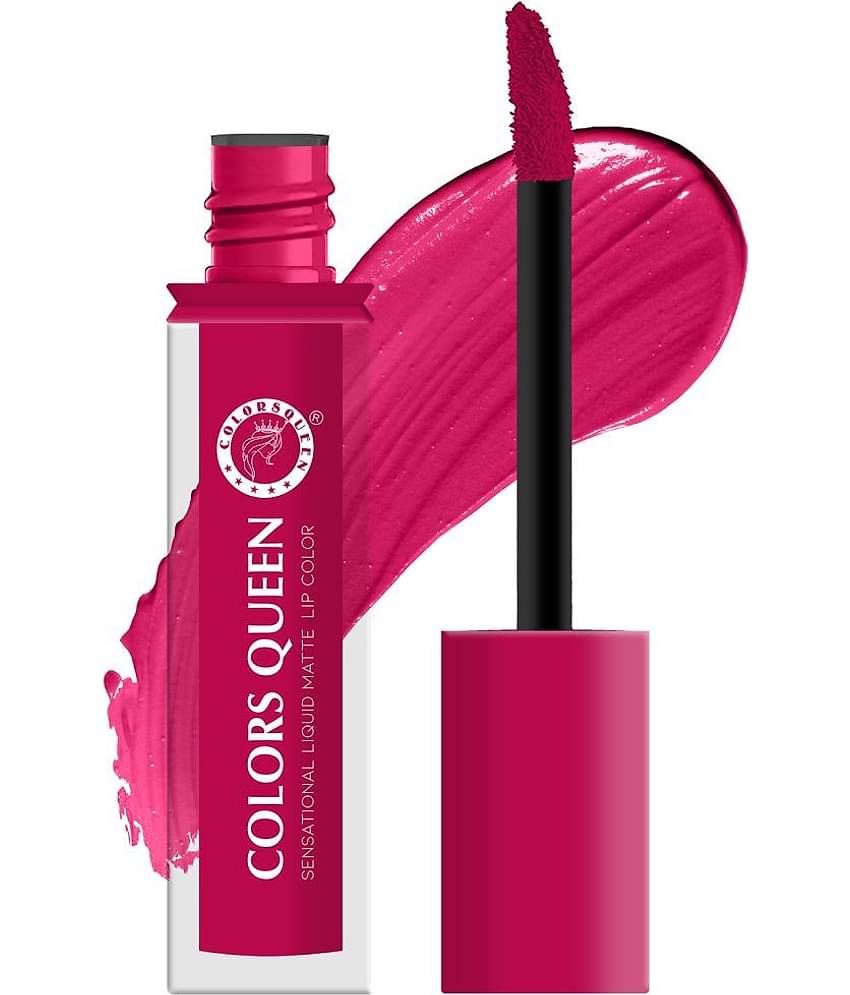 Colors Queen Sensational Liquid Matte Lipstick 7g, Hot Pink (Shade -15)