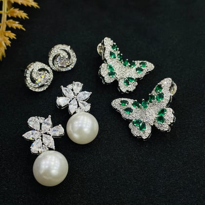Ad butterfly With Ad studs Combo-Green