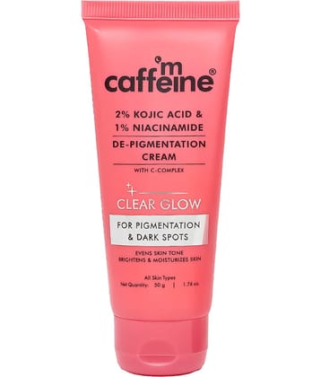 mCaffeine Clear Glow De-Pigmentation Cream Reduce Dark Spots 50 g (Pack of 1)