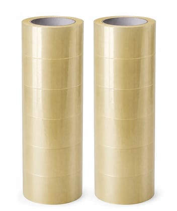 Transparent BOPP Packing Tape | 45 Meters | 48 mm | Heavy Duty Self-Adhesive Packaging Tape (Big Size Tape Set 6 Pieces) pack of 2