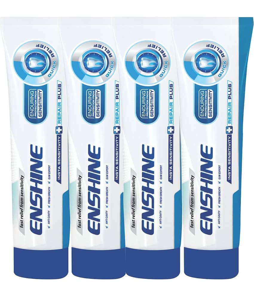 ENSHINE Sensitive Toothpaste for Fast Relief from Sensitivity & for Fresh Breath 60g ( Pack of 4 )
