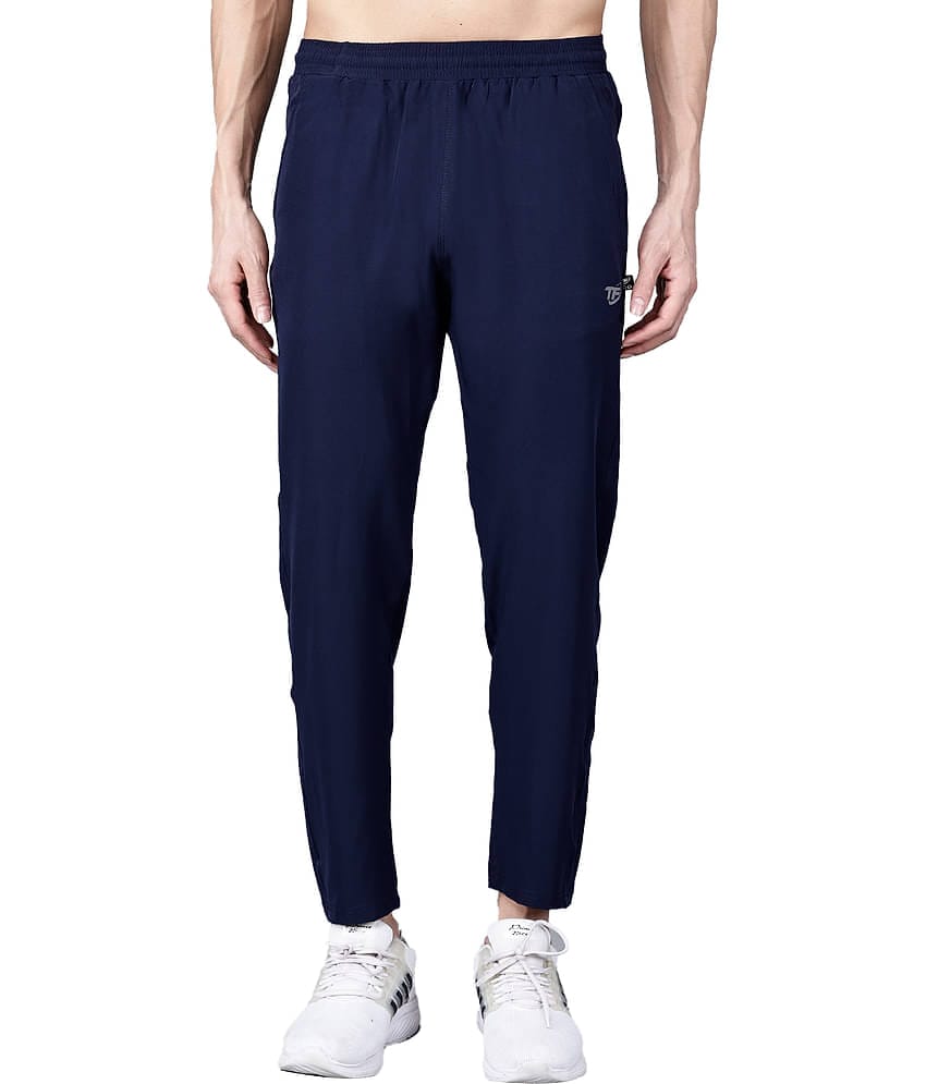 Texfro Navy Cotton Blend Men's Sports Trackpants ( Pack of 1 )