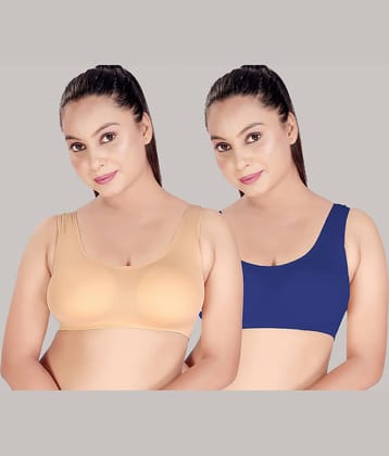 HAYA Pack of 2 Polyester Non Padded Women's Cami bra ( Multicolor ) HAYA Multicolor Polyester Non Padded Women's Cami bra ( Pack of 2 )
