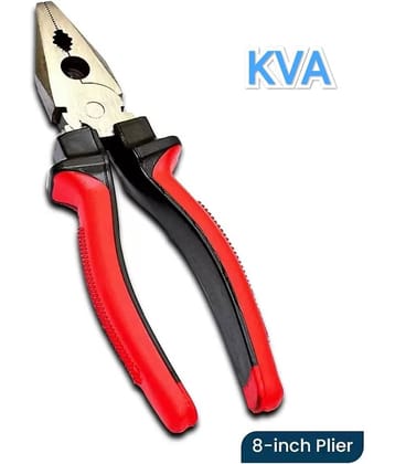 KVA Sturdy Steel tools hardware Combination Plier 8-inch for Home & Professional Use and Electrical Work