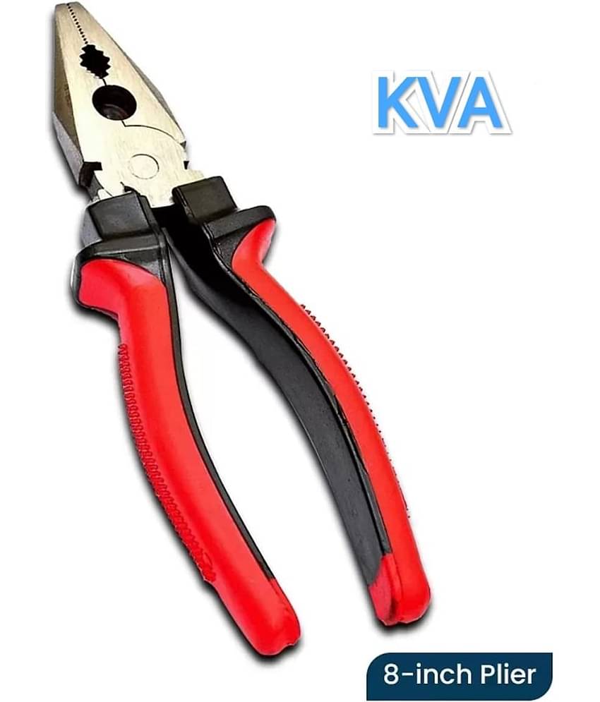 KVA Sturdy Steel tools hardware Combination Plier 8-inch for Home & Professional Use and Electrical Work