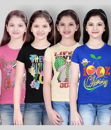 Sini Mini Pack of 4 Girls Cotton Combos ( Blue )