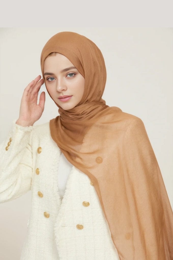 Classic Modal Hijab - Skin Brown-Skin Brown