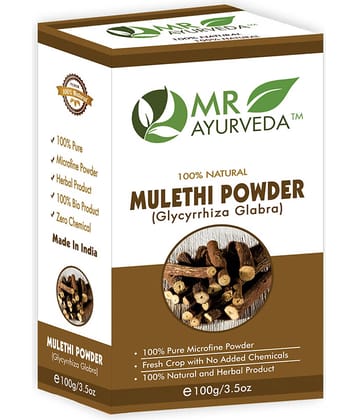 MR Ayurveda Organic Mulethi Powder for Hair & Skin Face Pack Masks 100 gm