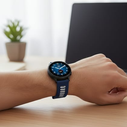 Blue - White Releasable Watch Strap -Samsung/Noise/Boat/Realme/OnePlus/Other - SELECT MM Blue - White Releasable Watch Strap -Samsung/Noise/Boat/Realme/OnePlus/Other - SELECT MM - 22 MM