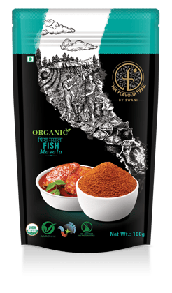 The Flavour Trail - Organic Fish Masala/ Fish Fry Masala/ Fish Marinade, 100 gm | Organically Farmed | Hygienically Processed | Pesticide-Free