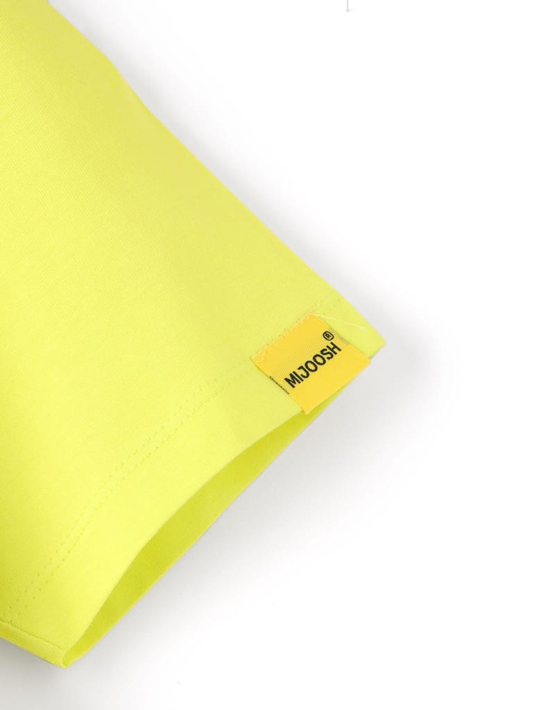 Elegant Kids Boys T shirt Cotton Sulphur Spring Lime "Step Your Game" 2025 at ShopCircuit | ONDC