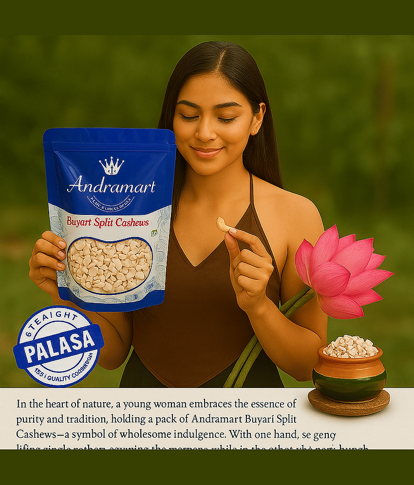ANDRA MART Cashew nut (Kaju) , Split Cashew of 250 gms