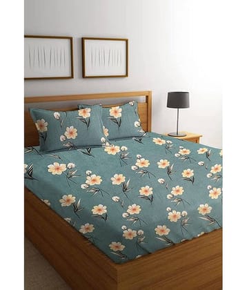 Home Solution Polyester Double Bedsheet ( Multicolor )