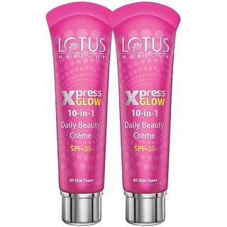 Lotus Make-Up Xpressglow Daily Beauty Creme Royal Peral 30G (Pack Of 2) Foundation (Pink, 60 G)