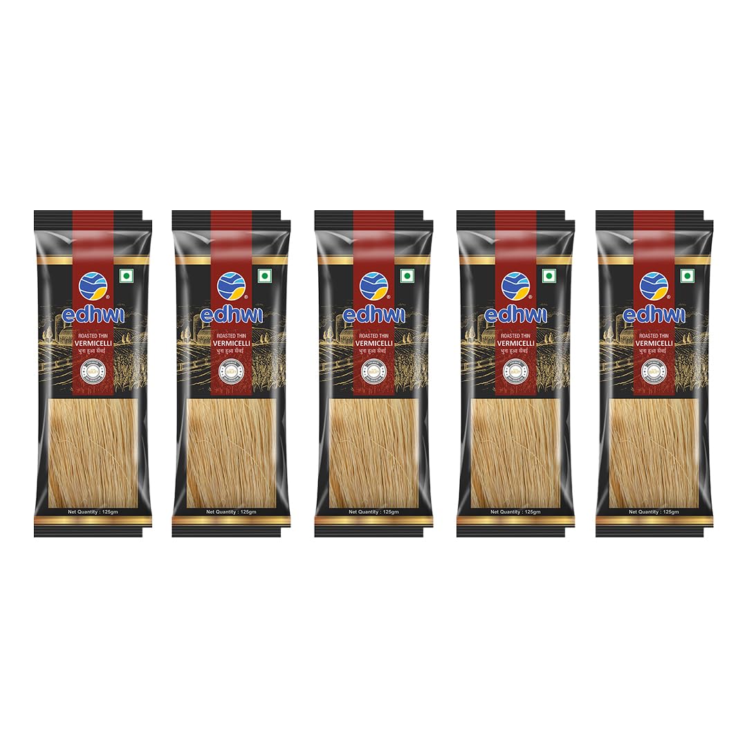Edhwi thin roasted vermicelli | Pack of 5 | Seviyan vermicelli | (625 gram)