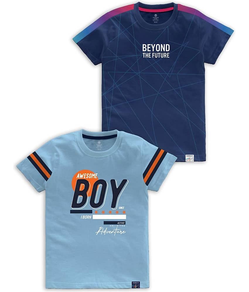 CODEZ Pack of 1 Boys Cotton Blend T-Shirt ( Multi Color )