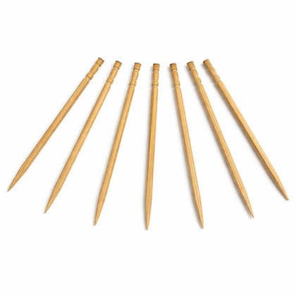 Natural Bamboo Toothpicks (600+ Pieces) – Smooth Finish Wooden Cocktail Picks with Decorative Top, Double-Pointed Toothpick Sticks for Fruits, Vegetables