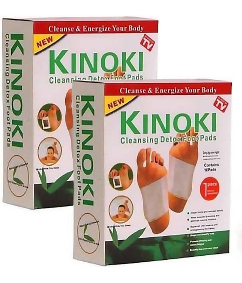 Kinoki Cleansing Detox Foot Patches 20 Adhesive Pads Kit Natural Unwanted Toxins (Pack of 2)