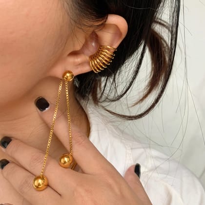Orb Dual Dangling Earring