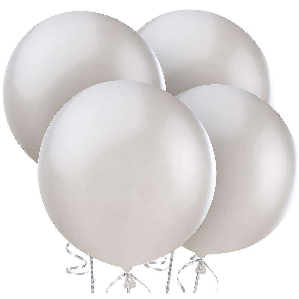 36" Silver Bladder Balloons - 1PC - Party and Festive Needs | Buy online on ZillyBuy