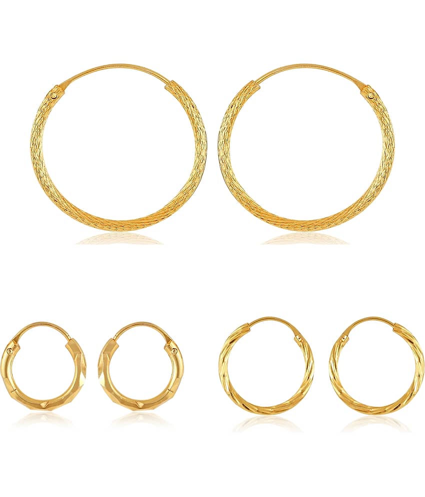 Vighnaharta Shimmering Bejeweled Alloy Gold Plated Stud Earring Combo set For Women and Girls  Pack of- 3 Pair Earrings- VFJ1316-1317-1318ERG