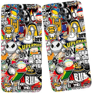 Yug Emporium OPPO A9 2020  3D CARTOON DESIGN PATTERN CARTOON THEME BACK SKIN STICKERS. (Mobile Back Cover, Multicolor)