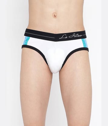 La Intimo Pack of 1 Lycra Briefs For Men's ( White )